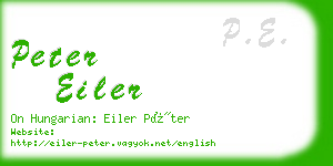 peter eiler business card